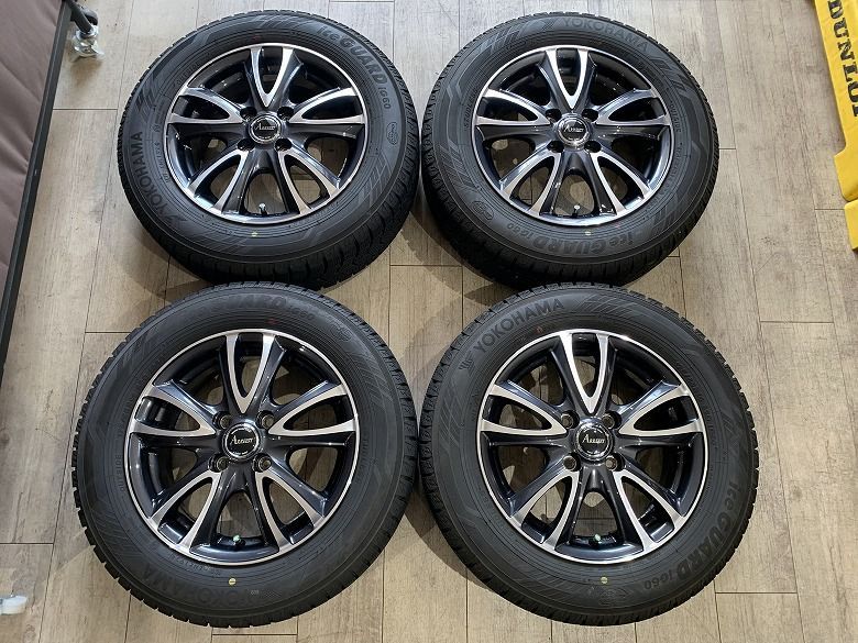【2604050】スタッドレス ARREEST 14インチ 5.5J +42 PCD100 4H + iG60 175/65R14 2024年 ヤリス ヴィッツ パッソ ノート キューブ マーチ ウイングロード フィット デミオ コルト bB 等 24,090円