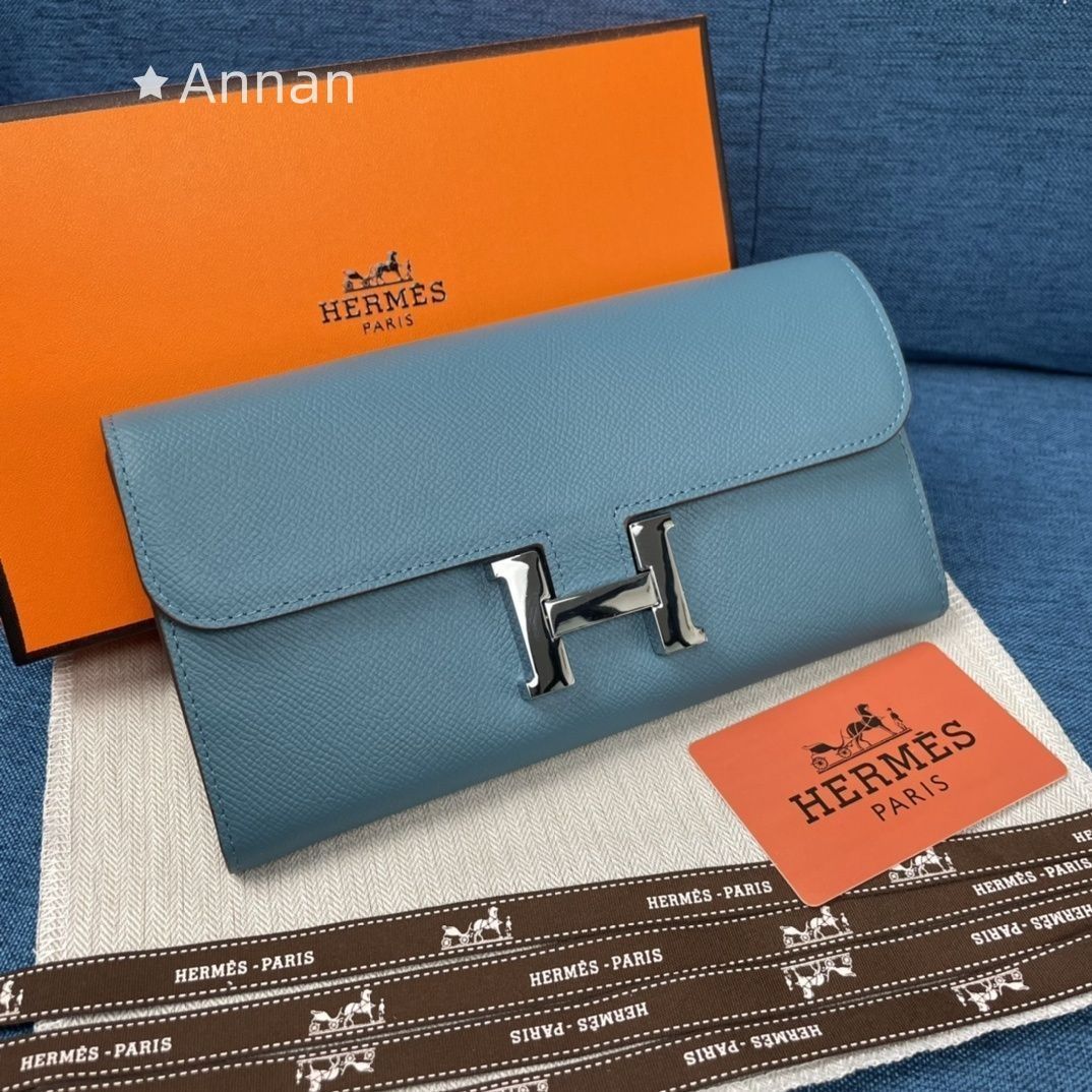 人気 極美品 HERMES エルメス ウォレット 長財布 小銭入れ