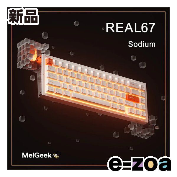 MelGeek メルギーク ゲーミングキーボード REAL67 Sodium White 磁気式/ホワイト REAL67-N-0210 (2658818)