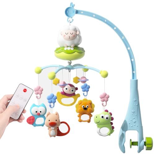 REMOKING ベッドメリー ベビーメリー 音楽付き 回転式 赤ちゃん ベビーベッド おもちゃ やさしい音色 新生児 出産祝い 男の子 女の子 プレゼント（ブルー）ma 045fb0f1