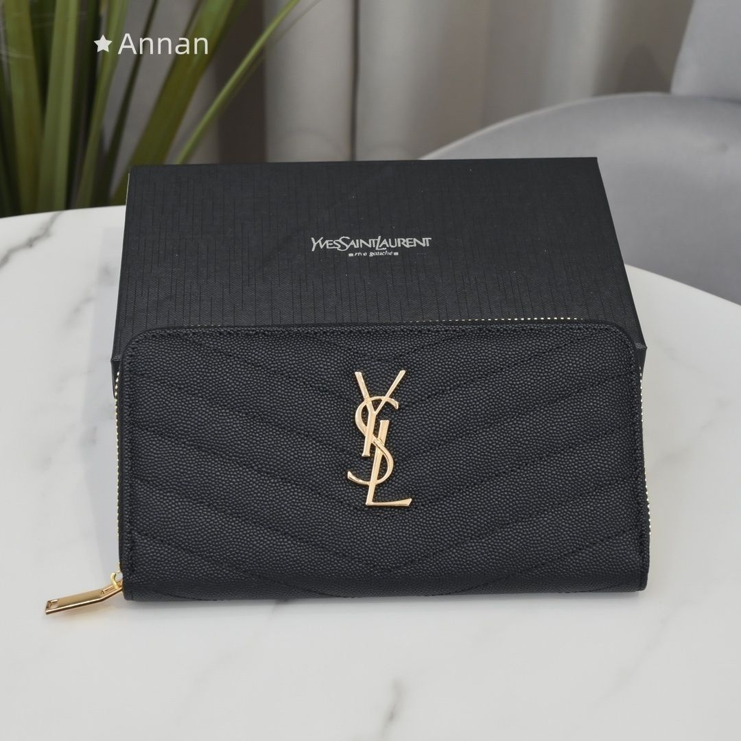 限界価格 本革 YSL Yves saint Laurentイヴ イヴサンローラン 長財布 小銭入れ 6,240円