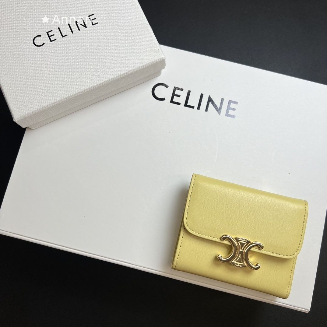 新品同様 人気 CELINE セリーヌ ウォレット 折り財布 小銭入れ