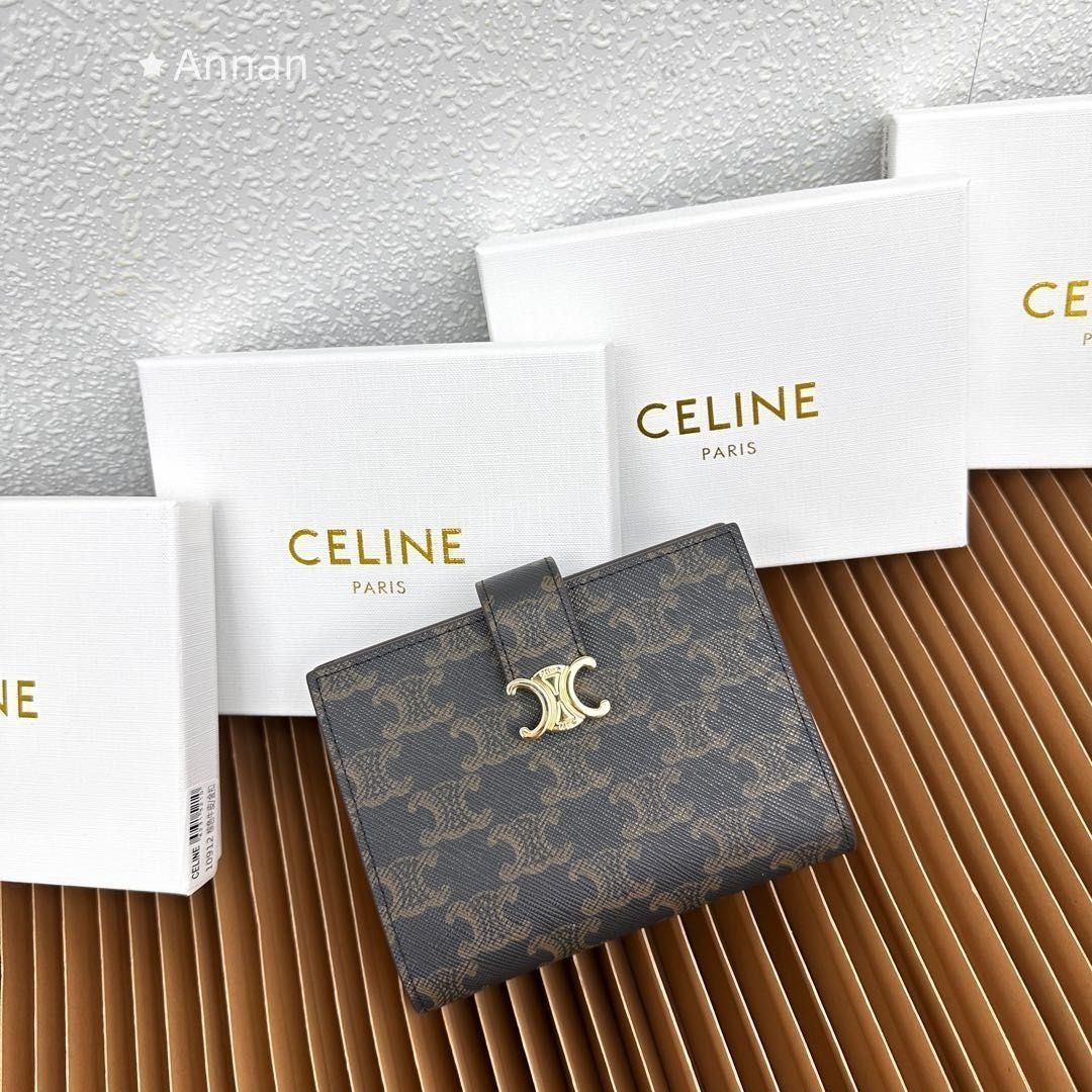 破格 可愛 CELINE セリーヌ ウォレット 折り財布 小銭入れ