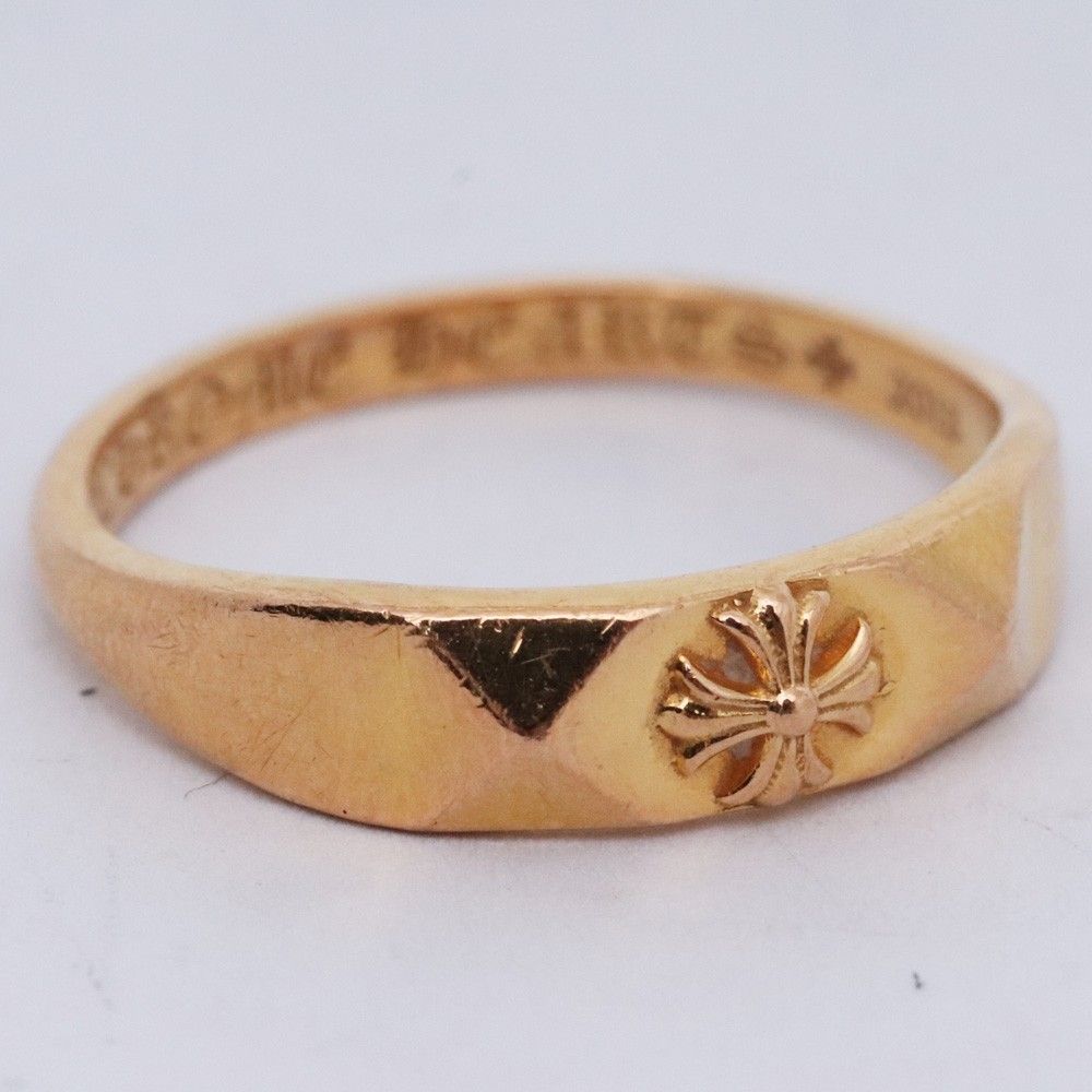 9号 CHROME HEARTS バブルガムリング ピラミッド CHプラス 22K