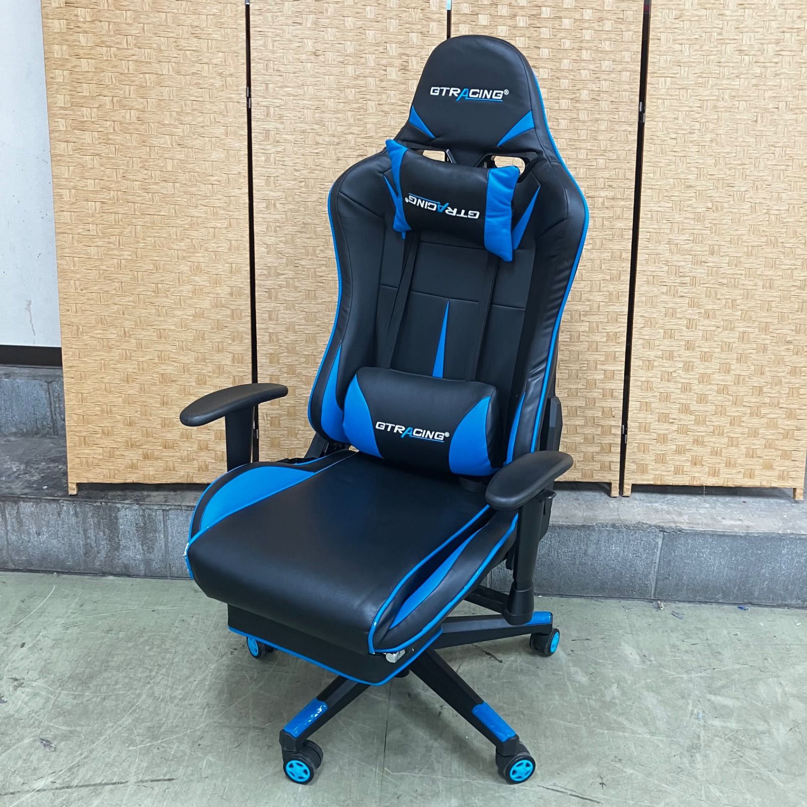 □【ふぃおれ様専用】GTRACING GTレーシング ゲーミングチェア ブルー 