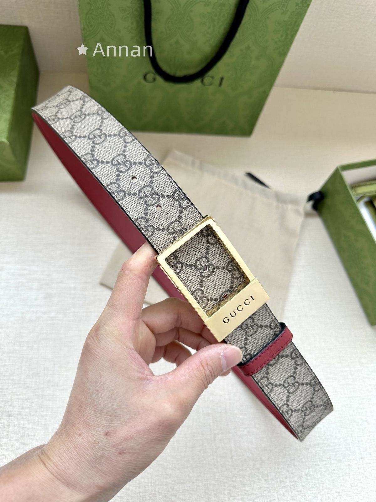 人気 超美品 GUCCI グッチ GG ベルト メンズ 本革