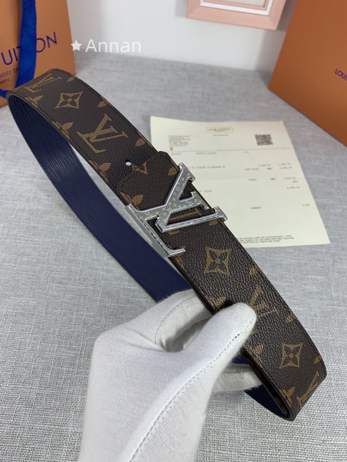 洒落 美品 LV LOUIS VUITTON ルイヴィトン ベルト メンズ 本革