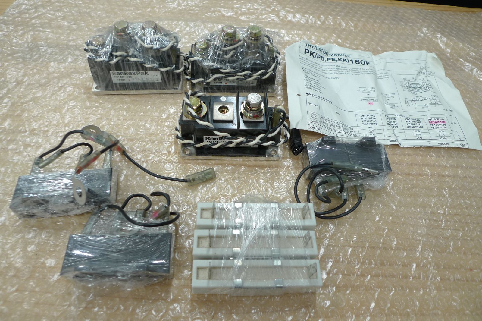 パワーサイリスタモジュール　sanrexpak pd160f-160 他パーツ　管理g0506