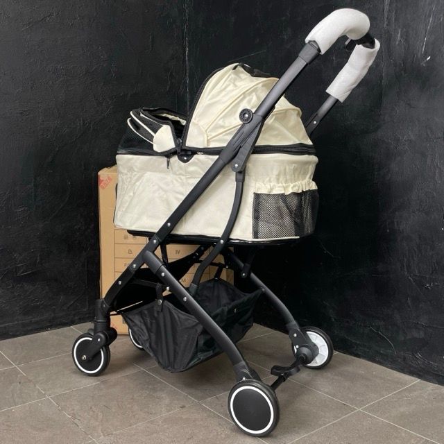 ペットカート 【中古】タンスのゲン KB04 GS-666 3way ペットバギー アイボリー 分離式 小型犬 中型犬 ペット用品 / 516738