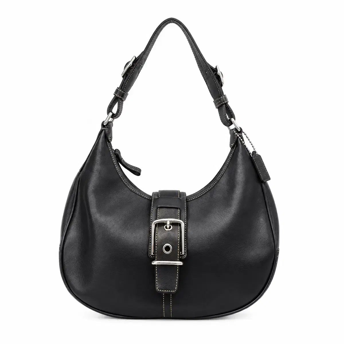 コーチ ブラックレザー HOBO BAG