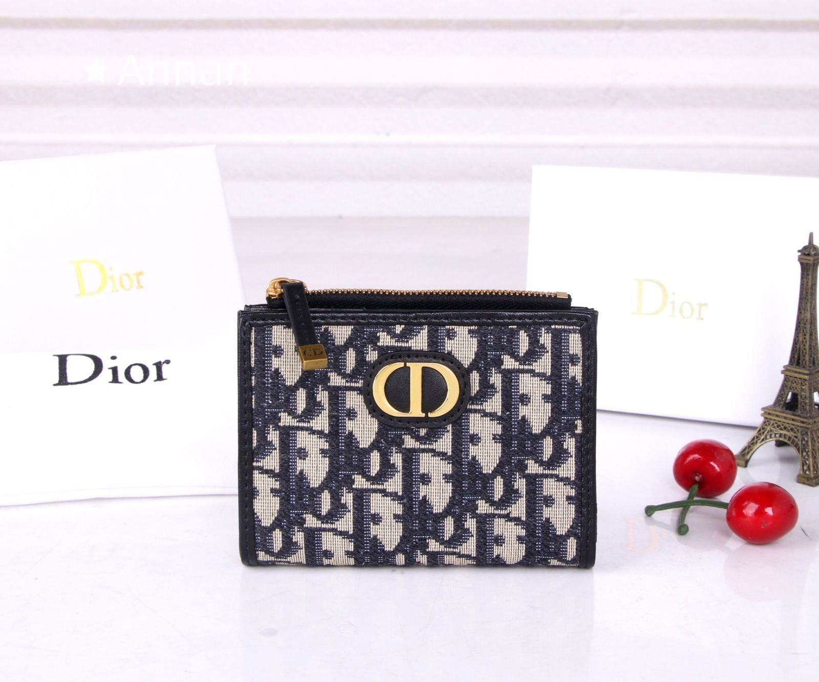 【極美品 現行型】Christian Dior クリスチャンディオール 折り財布 小銭入れ