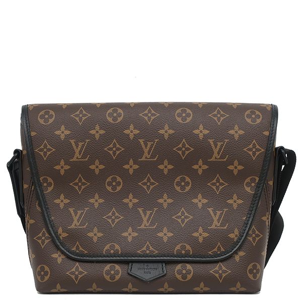 ルイヴィトン LOUIS VUITTON ショルダーバッグ マグネティック メッセンジャー モノグラムマカサー モノグラム マットブラック金具 茶 黒 M45557 RFID【中古】