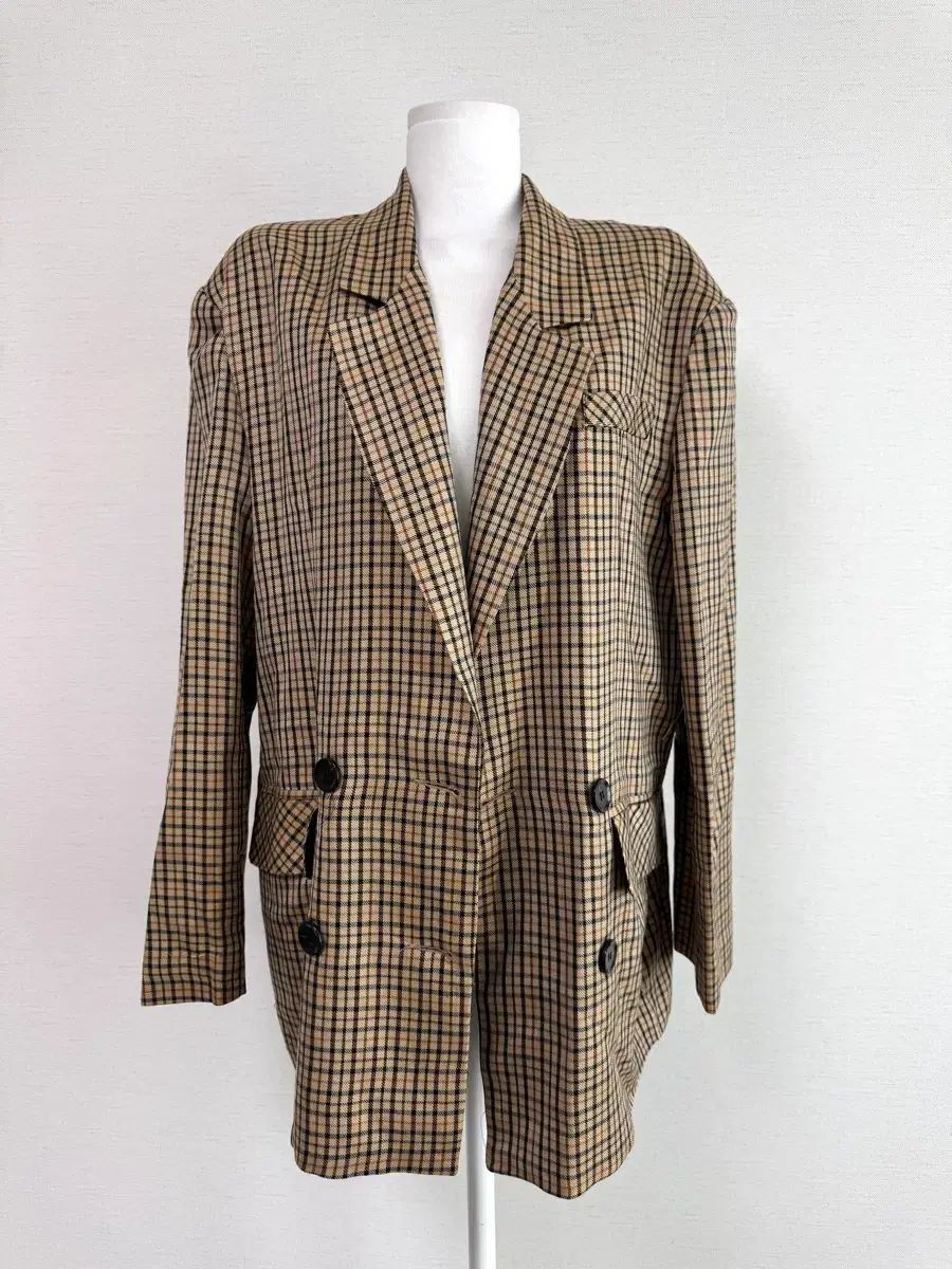 ヴィンテージ 90s CHECK ダブル BUTTON ジャケット