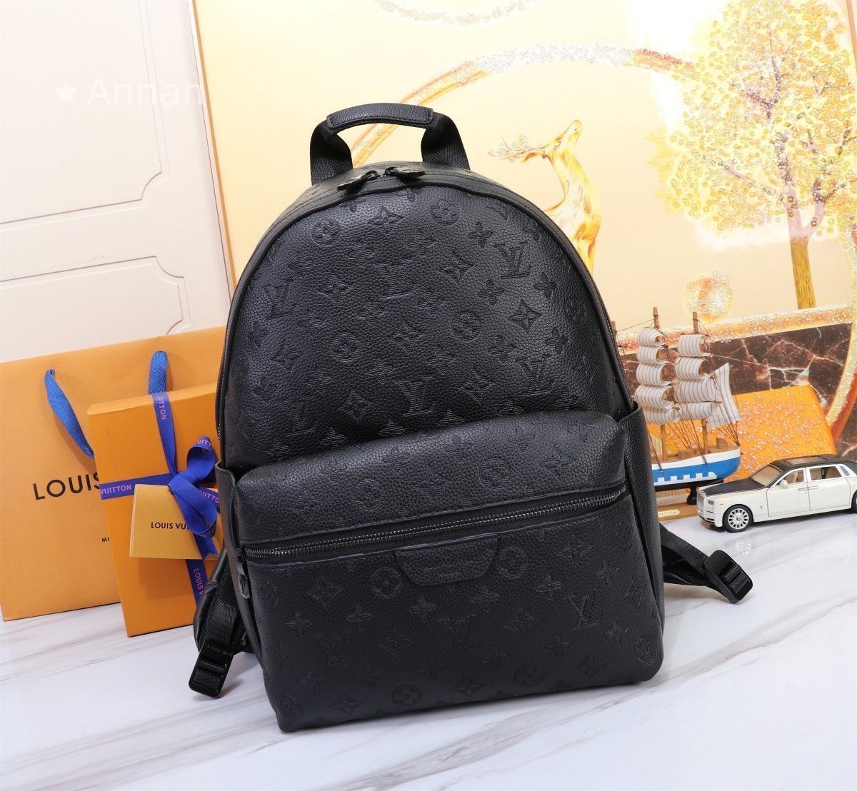 ルイ ヴィトン LOUIS VUITTON ディスカバリー バックパックPM M46553 ノワール カーフスキン メンズ リュック デイパック
