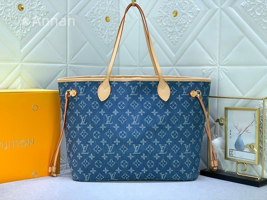 極美品 LOUIS VUITTON ルイヴィトン トートバッグ MM デニム
