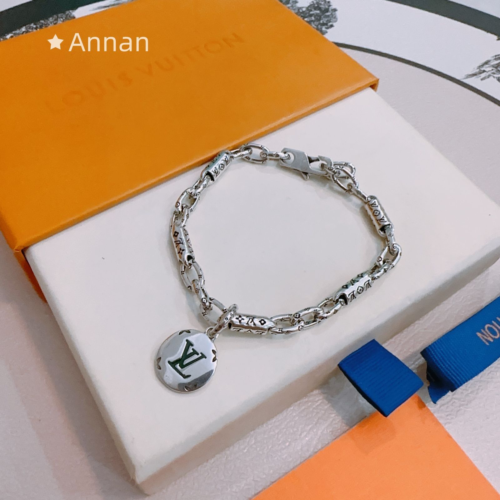 送料込☆ 極上美品 LOUIS VUITTON ルイヴィトン メンズ ブレスレット