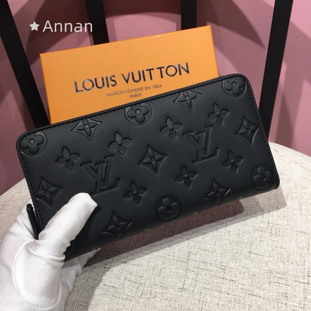 実物の画像 LOUIS VUITTON ルイヴィトン メンズ 長財布 モノグラム