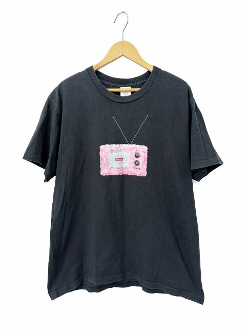 シュプリーム SUPREME 18SS TV Tee プリント 半袖 Tシャツ M 黒 ブラック ブランド古着ベクトル 中古☆AA★260506