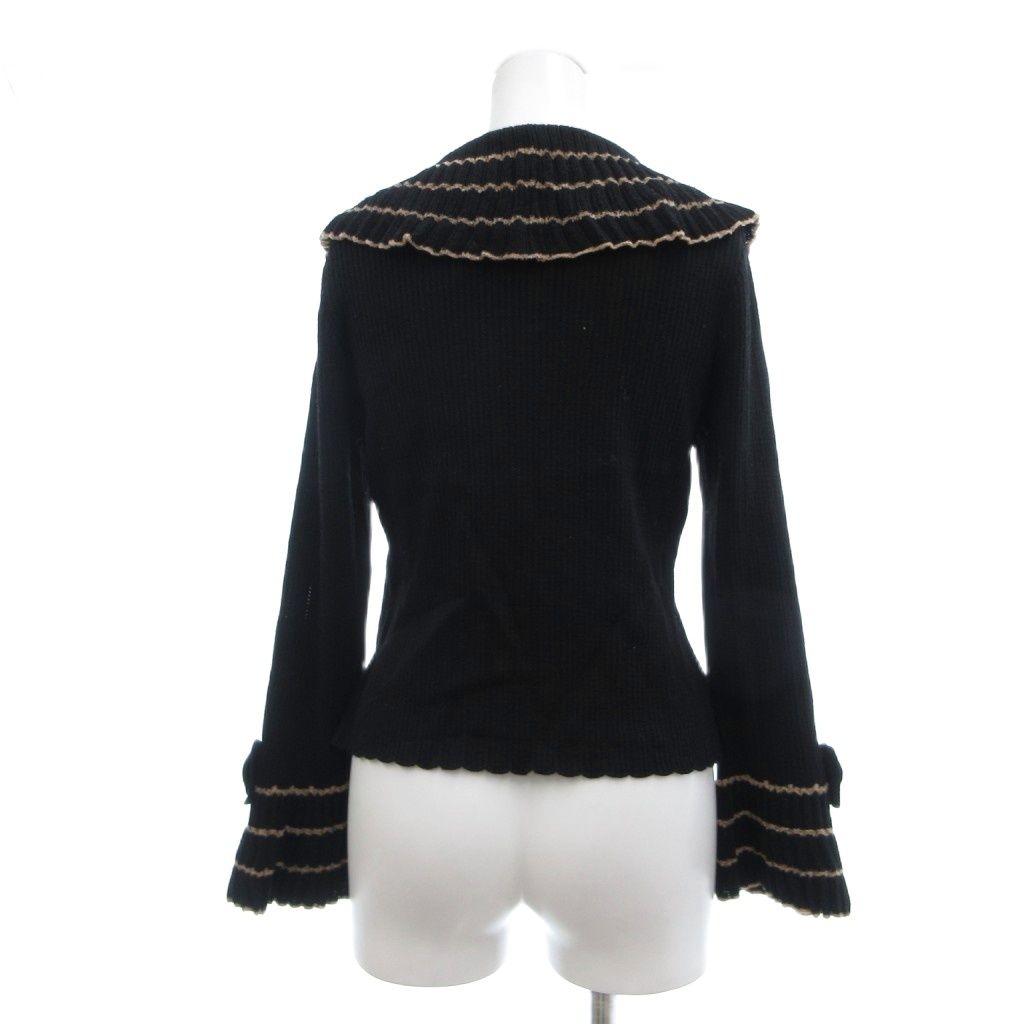 エムズグレイシー M'S GRACY リブニットカーディガン ジップアップ 40 黒 ブラック /UO エムズグレイシー M'S GRACY リブニットカーディガン ジップアップ 40 黒 ブラック /UO