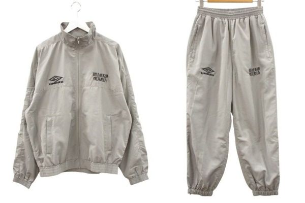 ワコマリア WACKO MARIA アンブロ UMBRO TRACK JACKET PANTS セットアップ ナイロン M グレー 2026SS トラックジャケット パンツ ☆AA★