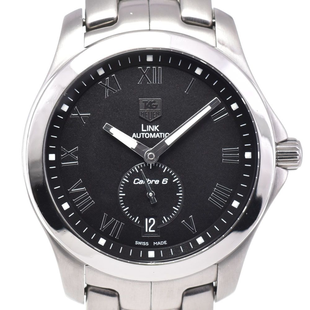 タグホイヤー TAG HEUER WJF211J.BA0570 リンク デイト キャリバー6 150周年記念モデル ブラック 自動巻き メンズ 良品 腕時計 G#145629