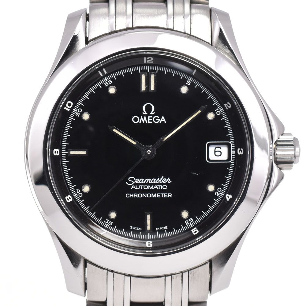 オメガ OMEGA 2501.50 シーマスター ブラック 自動巻き メンズ 良品 腕時計 G#146660
