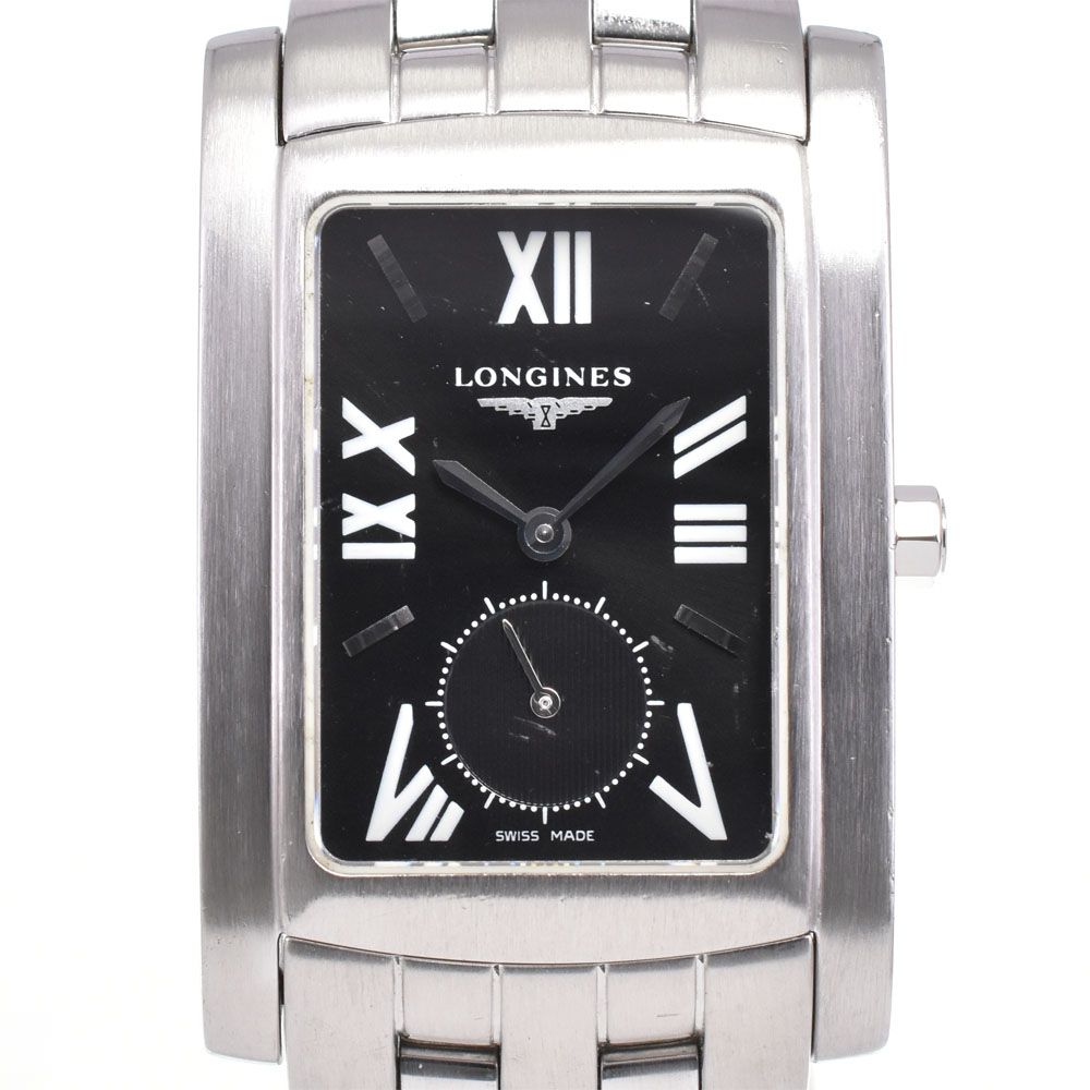 ロンジン LONGINES L5.655.4 ドルチェビータ スモールセコンド ブラック クォーツ メンズ 良品 腕時計 G#146879