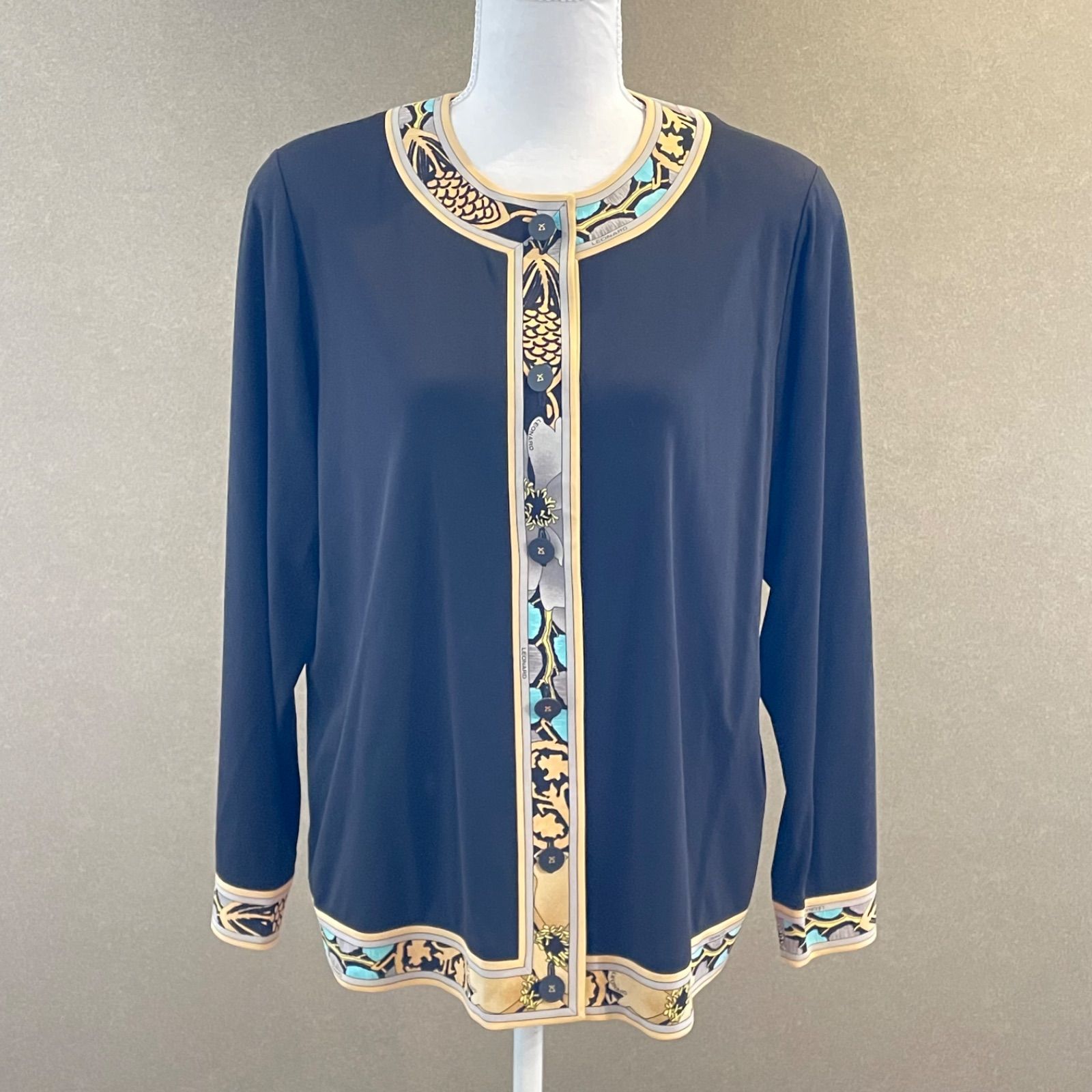 レオナール LEONARD FASHION カーディガン コーディガン ノースリーブ