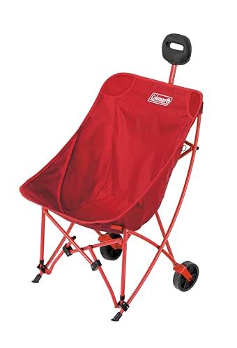 Coleman(コールマン) アウトドアワゴン兼チェア ワンマイルチェア（レッド） キャリーワゴン 耐荷重100kg 折りたたみ式 自立式収納 キャンプ 運動会 BBQ フェス ワンタッチ収束式 釣り