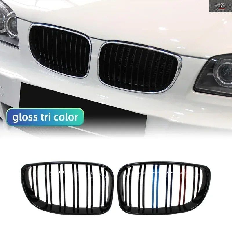 BMW E81 E87 E82 E88 128I 130I 135I 対象車種 07-11 車用グリル フロントキドニーグリル デュアルスラット ダブルライングリル