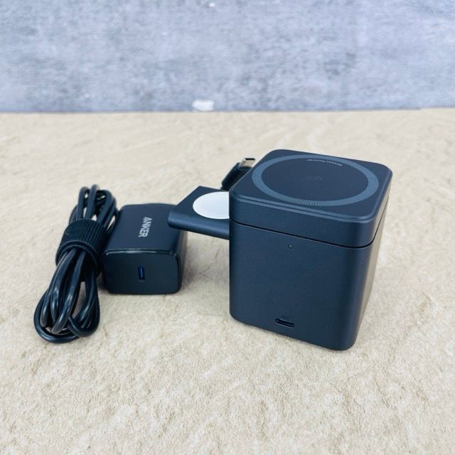 美品 ワイヤレス充電器 【中古】動作保証 Anker アンカー A25M5 MagGo 3-in-1 Qi2対応 iPhone AirPods Apple Watch 同時充電 / 516771
