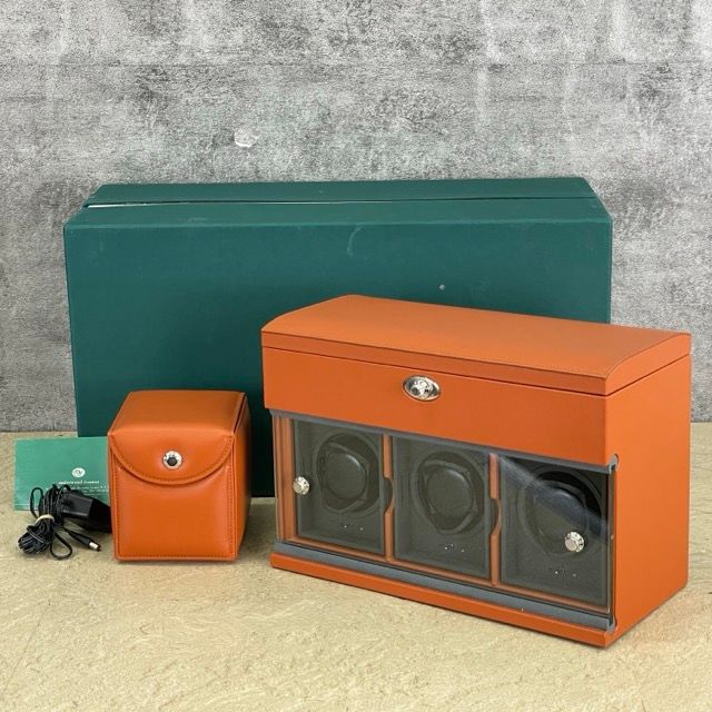 ワインディングマシン 【中古】Under wood ワンダーウッド 3本 ウォッチワインダー コレクションボックス 訳あり / 516789