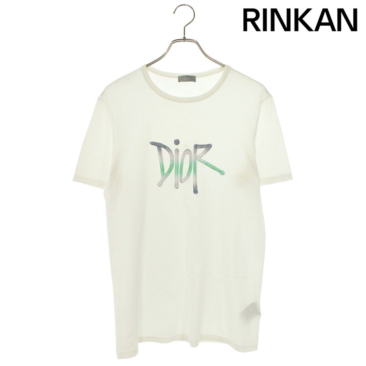 ディオール 20AW 033J600D0589 DIOR AND SHAWNロゴ刺繍Tシャツ メンズ S