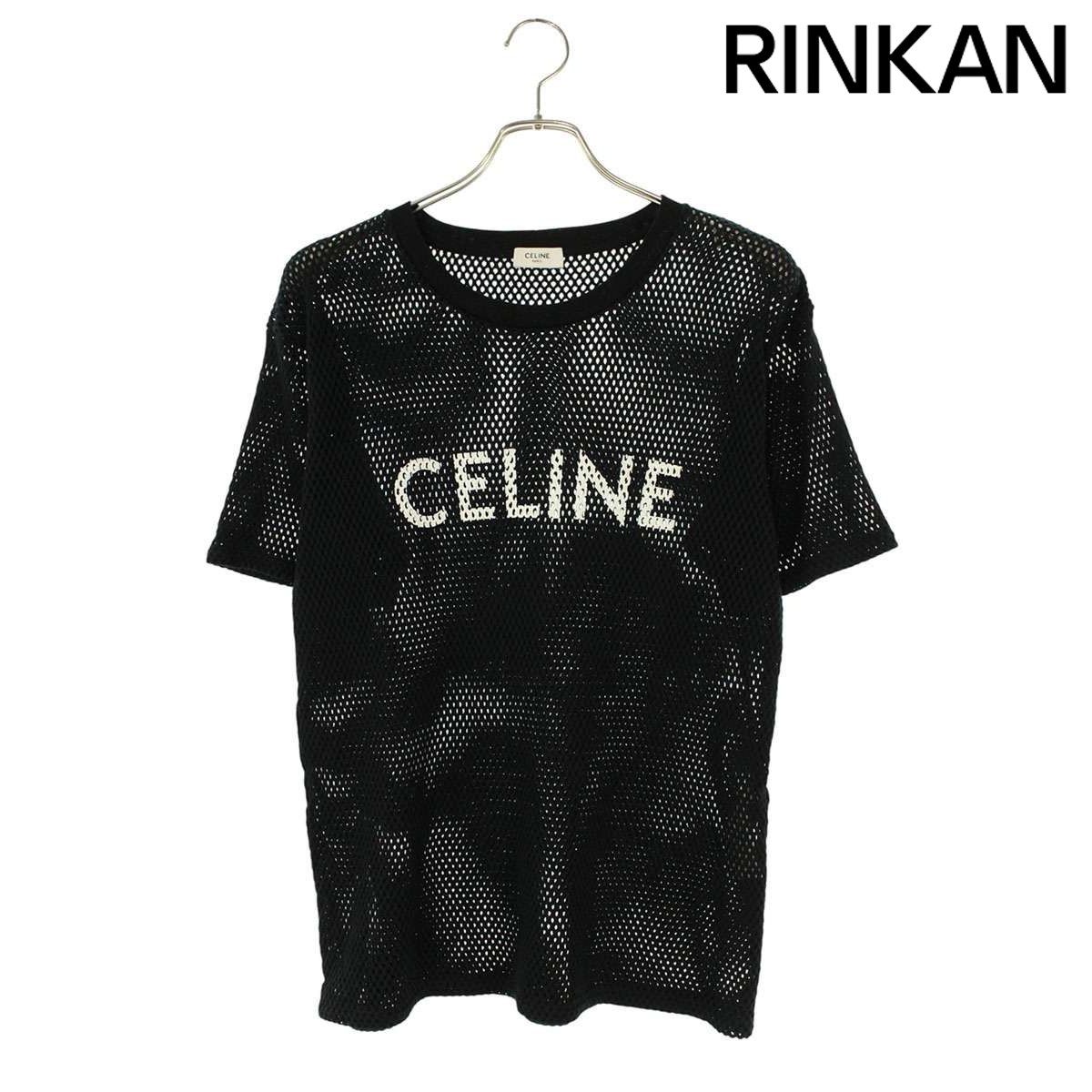 セリーヌ 2X62A950P ロゴプリントメッシュTシャツ メンズ L