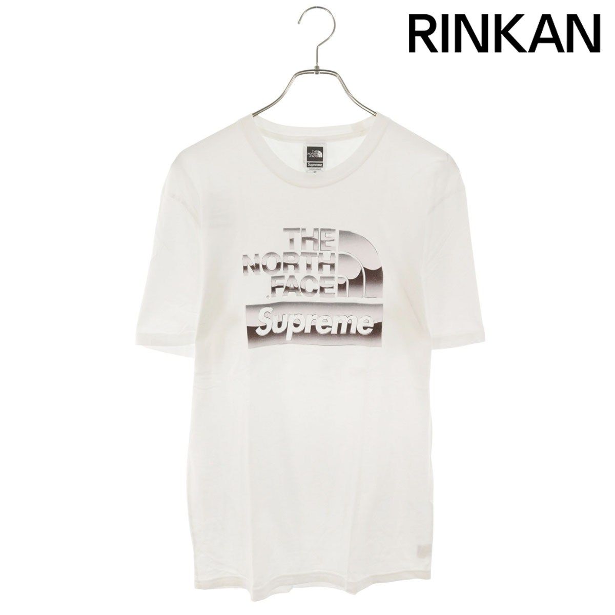シュプリーム ×ノースフェイス THE NORTH FACE 18SS Metallic Logo Tee メタリックロゴTシャツ メンズ S