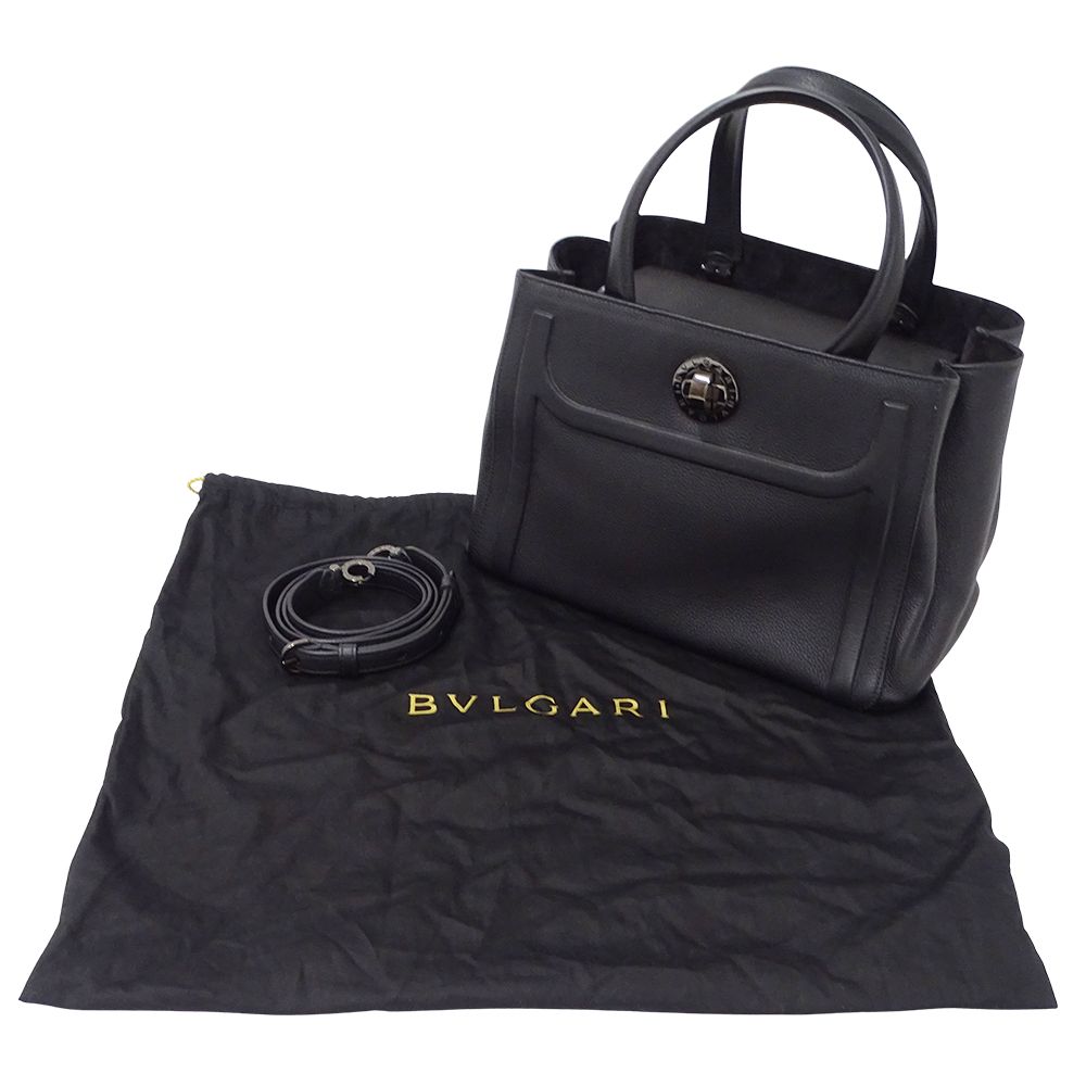 ブルガリ BVLGARI パレンテシ ボーリングバッグ ショルダーバッグ バッグ レザー レディース ブラック系 【中古】 BVLGARI（ブルガリ） パレンテシ ボーリングバッグ ブランドオフ