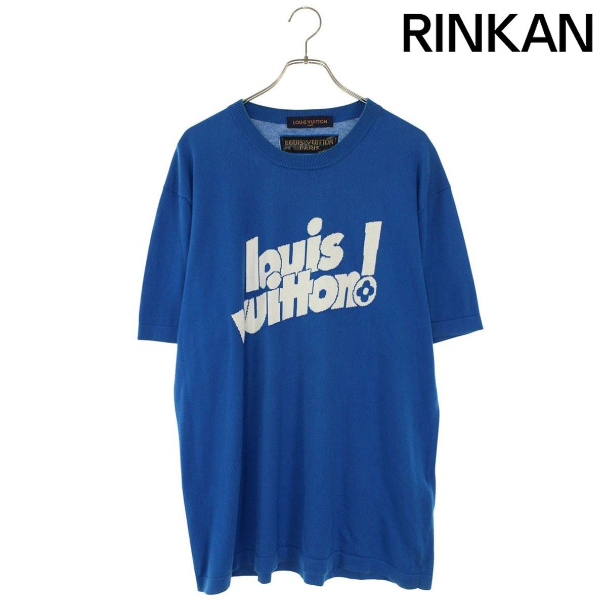 ルイヴィトン RM212 DB0 HLN84W ロゴジャガードクルーネックニットTシャツ メンズ XL