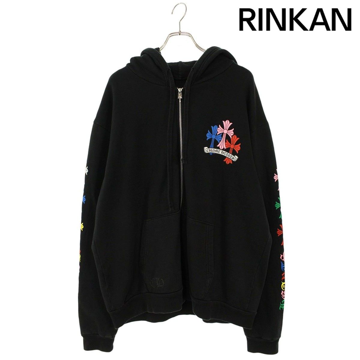クロムハーツ MLTCOL CEM CRS SWTSHRT HD ZIP マルチセメタリークロスプリントジップアップパーカー メンズ L