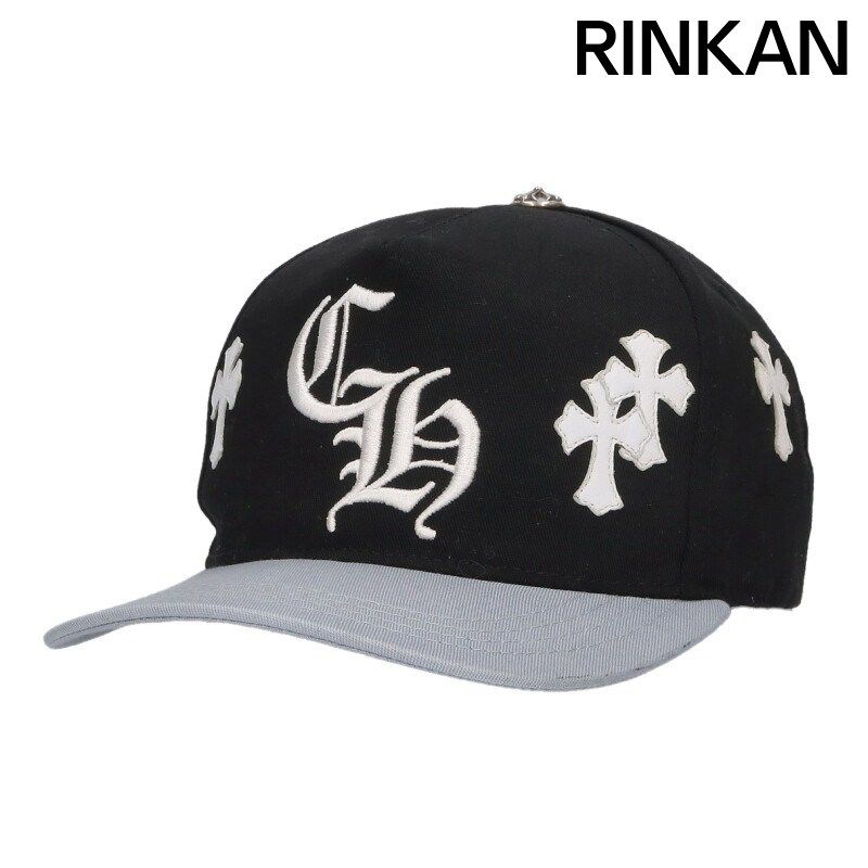クロムハーツ CH HAT クロスパッチ付CH刺繍ベースボールキャップ メンズ ONE SIZE