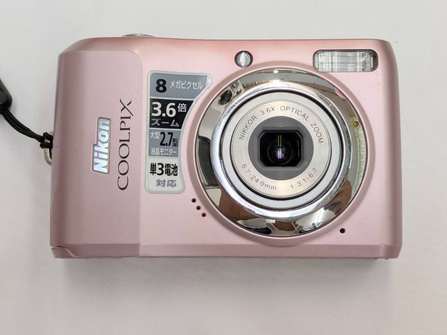 N【通電確認済】Nikon COOLPIX L19 デジカメ 電池式 コンパクト ピンク 本体のみ