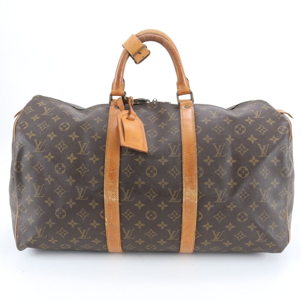 美品 ルイヴィトン モノグラム キーポル50 M41426 レザー ボストン バッグ 出張 旅行 トート A4 メンズ レディース ENM DY47-1【中古】