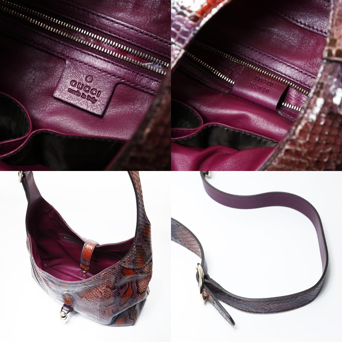 GUCCI グッチ ショルダーバッグ パイソン ジャッキー ワンショルダー 