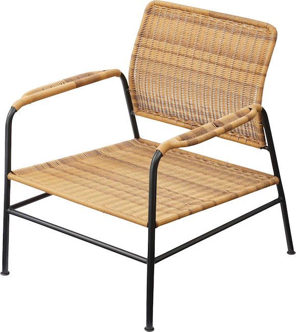 送料無料 人工ラタンパーソナルチェア幅62cm クッション付 新品（1286） 人工ラタンパーソナルチェア幅62cm クッション付 椅子 リゾート 完成品