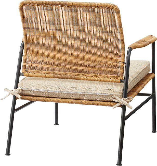 送料無料 人工ラタンパーソナルチェア幅62cm クッション付 新品（1286） 人工ラタンパーソナルチェア幅62cm クッション付 椅子 リゾート 完成品