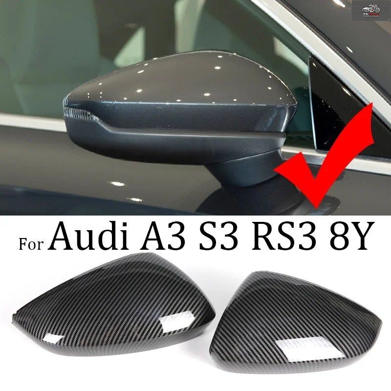 アウディ A3 S3 RS3 8Y RS 3 2021-2024 車用ミラーカバーキャップシェルハウジングドアサイドウィングミラーカバー 4,658円