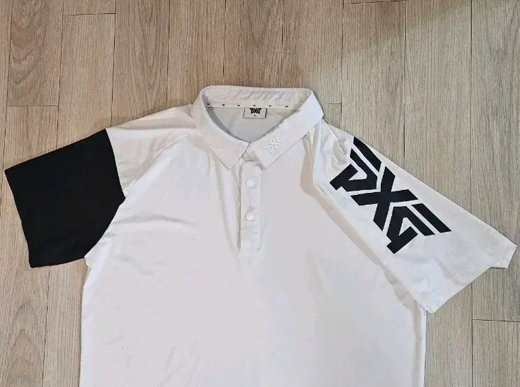 PXG 白黒 バイカラー 半袖 ポロTシャツ 105