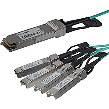 【中古】 StarTech.com AOCブレークアウトケーブル 15m Cisco製品QSFP-4X10G-AOC15M互換 アクティブ光ケーブル C9300 C3850対応 QSFP4X10AO15