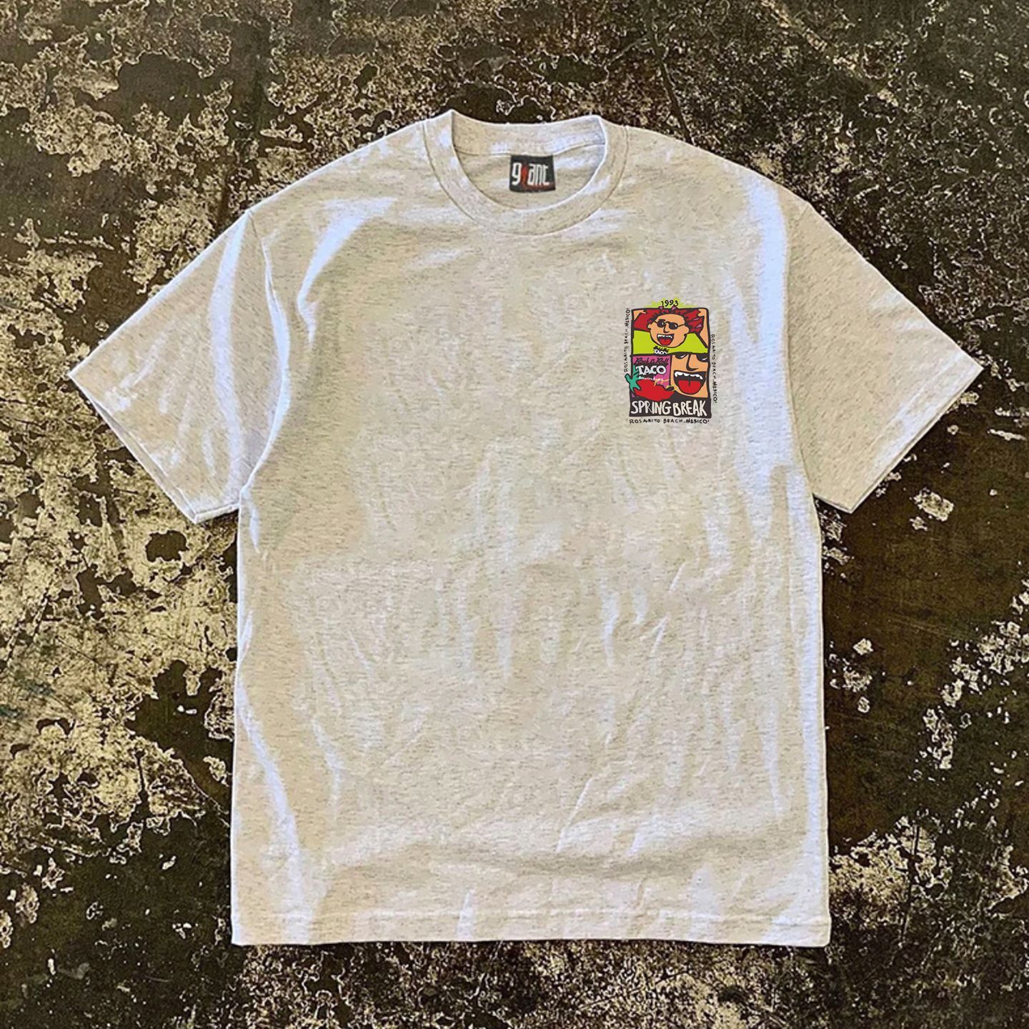 グラフィック Tシャツ ホワイト 両面プリント 古着風 90s ヴィンテージ 