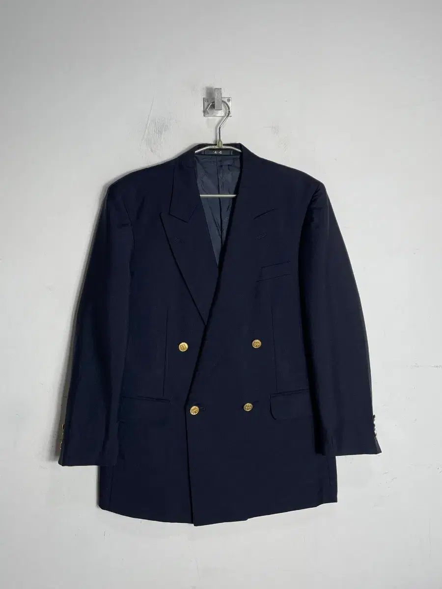 (DAKS) ダックス ゴールド ダブル ブレスト ブレザー