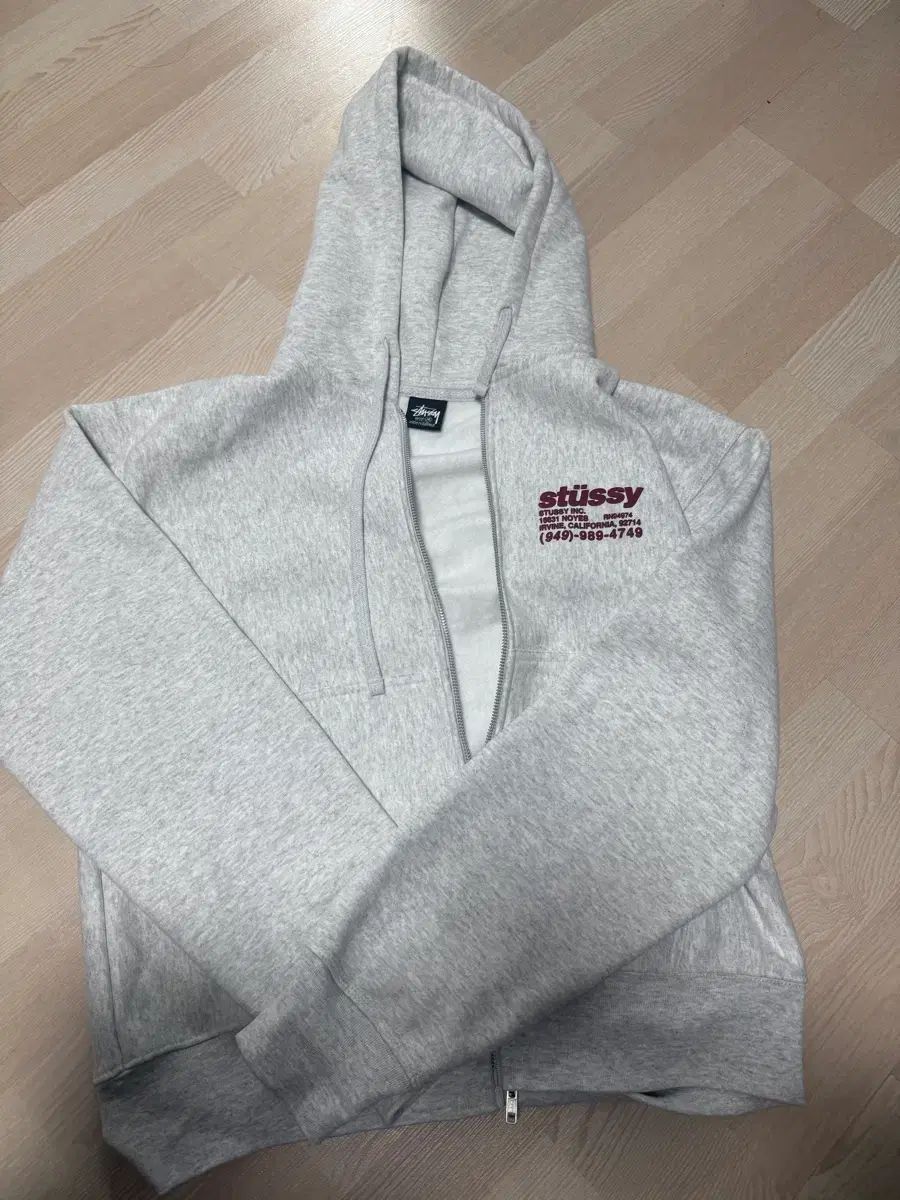 STUSSY DNA ジップ フーディー アッシュ ヘザー